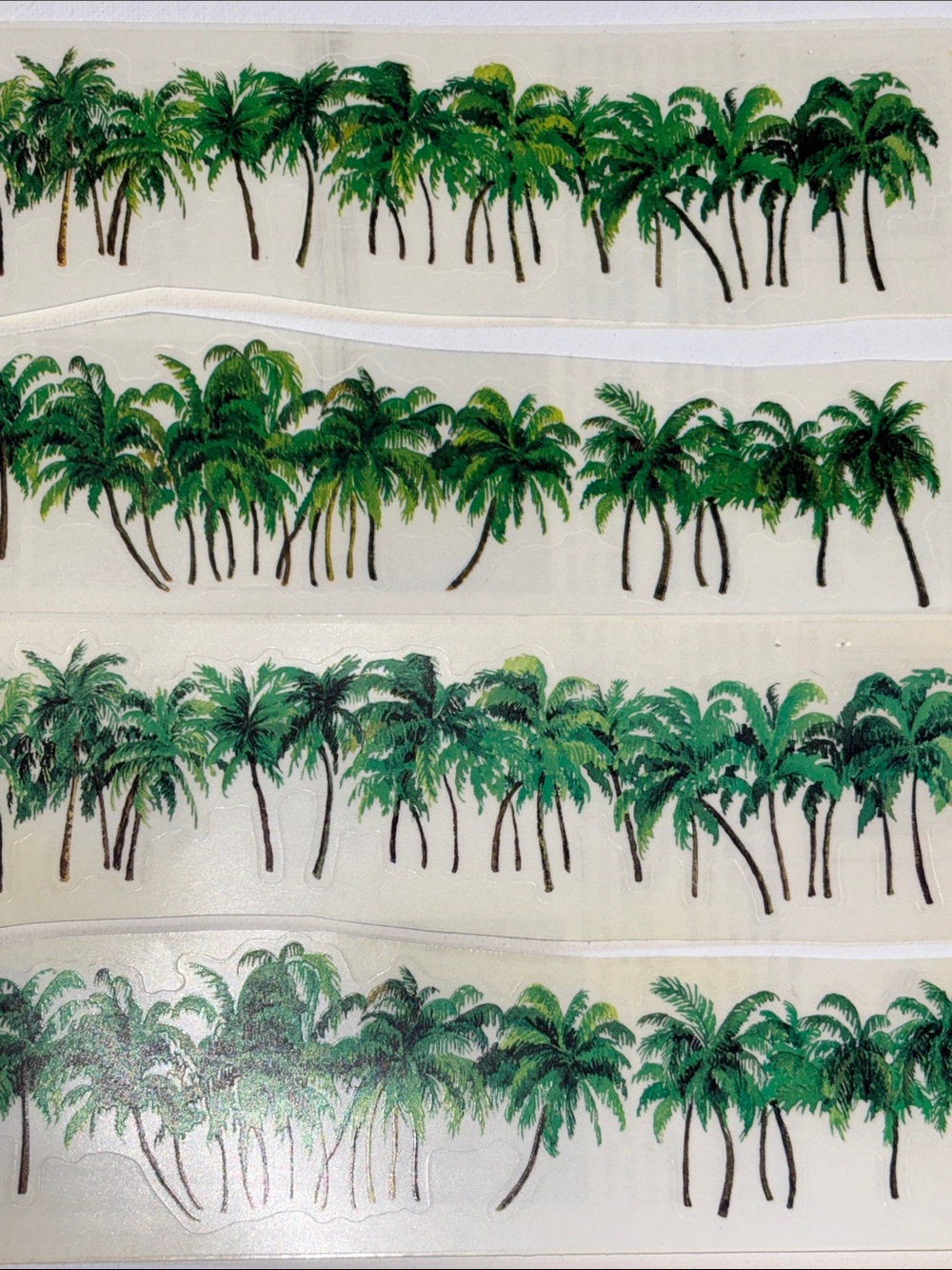 Sandylion Horizons Stickers Large Border Palm Trees VINTAGE Retired